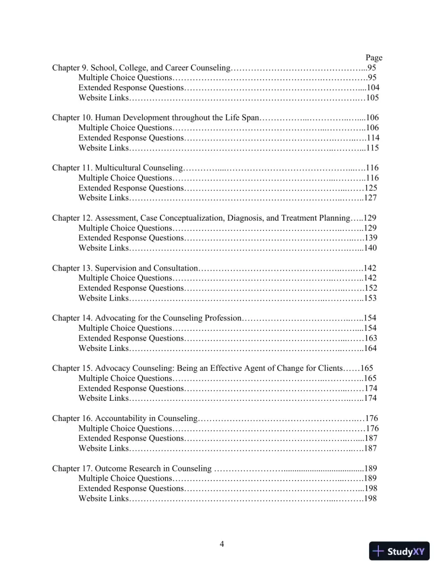 Solution Manual for Orientation to the Counseling Profession: Advocacy, Ethics, and Essential Professional Foundations, 3rd Edition, page 4