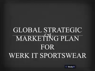 Global Strategic Marketing Plan For Werk It Sportswear - Page 1 preview image