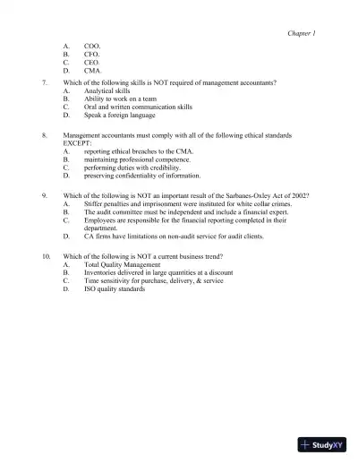 Class Notes for Managerial Accounting, Second Canadian Edition - Page 14 preview image