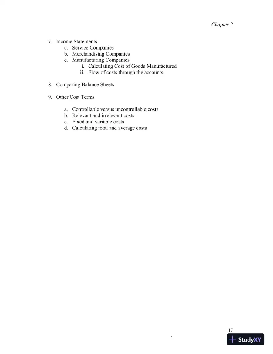 Class Notes for Managerial Accounting, Second Canadian Edition, page 20
