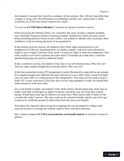 Class Notes for Managerial Accounting, Second Canadian Edition - Page 8 preview image