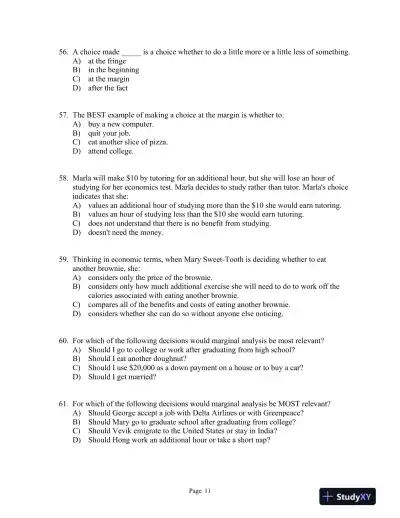 Microeconomics: Fourth Edition Test Bank - Page 12 preview image