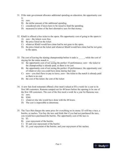 Microeconomics: Fourth Edition Test Bank - Page 7 preview image