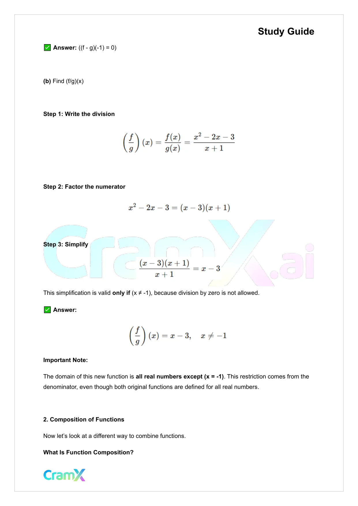 Precalculus - Functions - Page 2 preview image