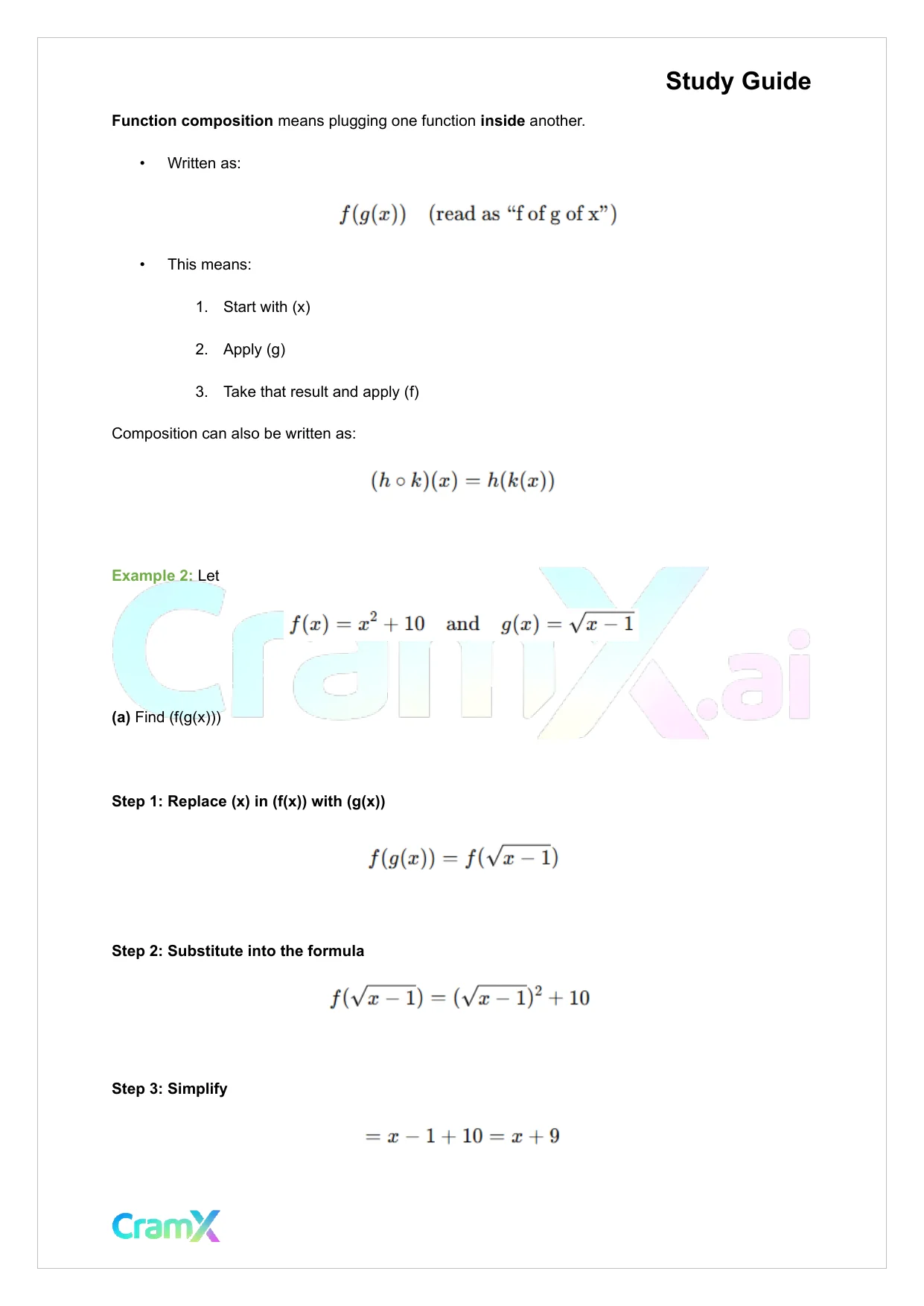 Precalculus - Functions - Page 3 preview image