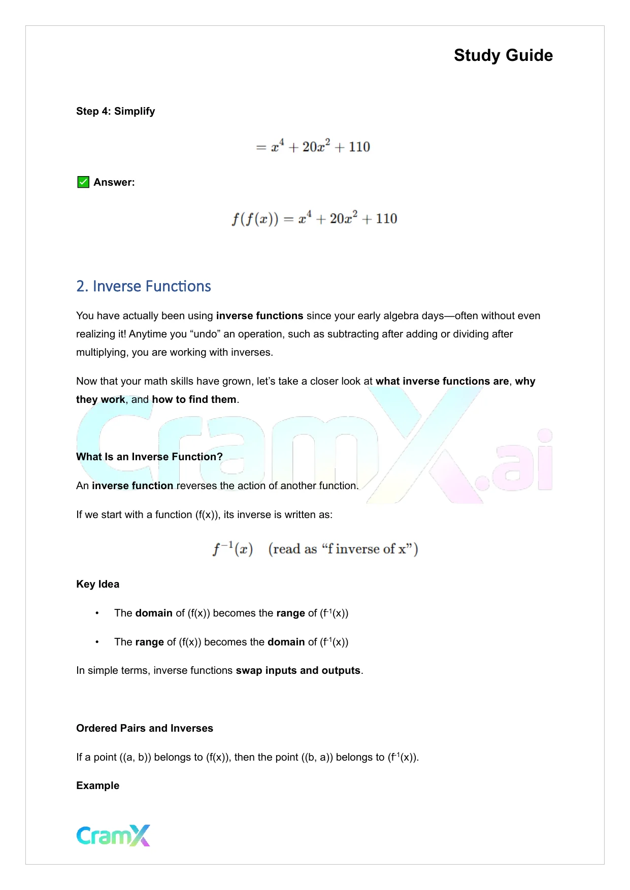 Precalculus - Functions - Page 5 preview image