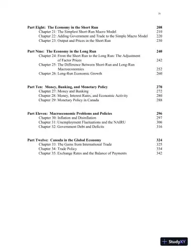 Macroeconomics, Fourteenth Canadian Edition Solution Manual - Page 4 preview image