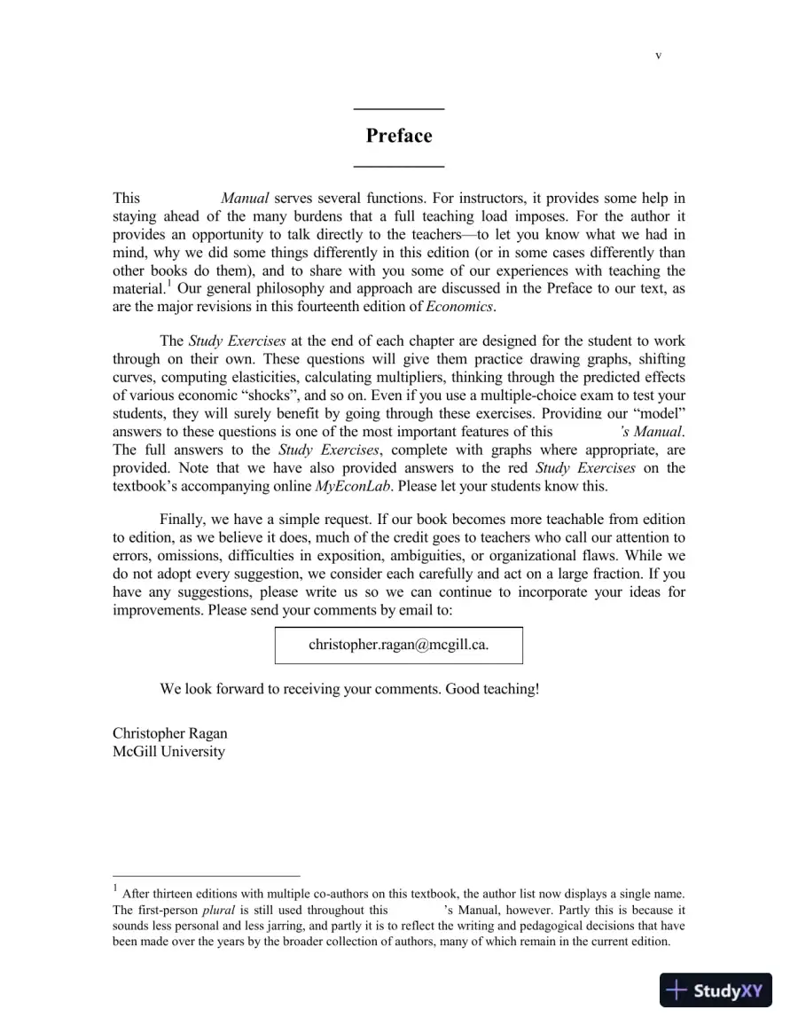 Macroeconomics, Fourteenth Canadian Edition Solution Manual, page 5