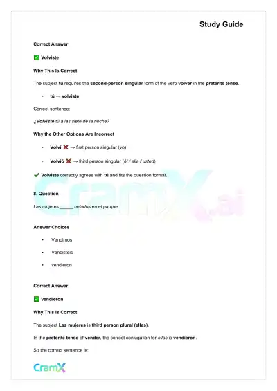 Spanish I - The Preterite Tense - Page 6 preview image