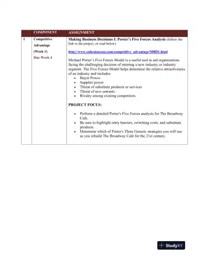 Final Project: Revitalizing The Broadway Caf� for the 21st Century Strayer University - Page 4 preview image