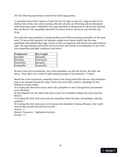 Test Bank For Campbell Biology, 11th Edition - Page 11 preview image