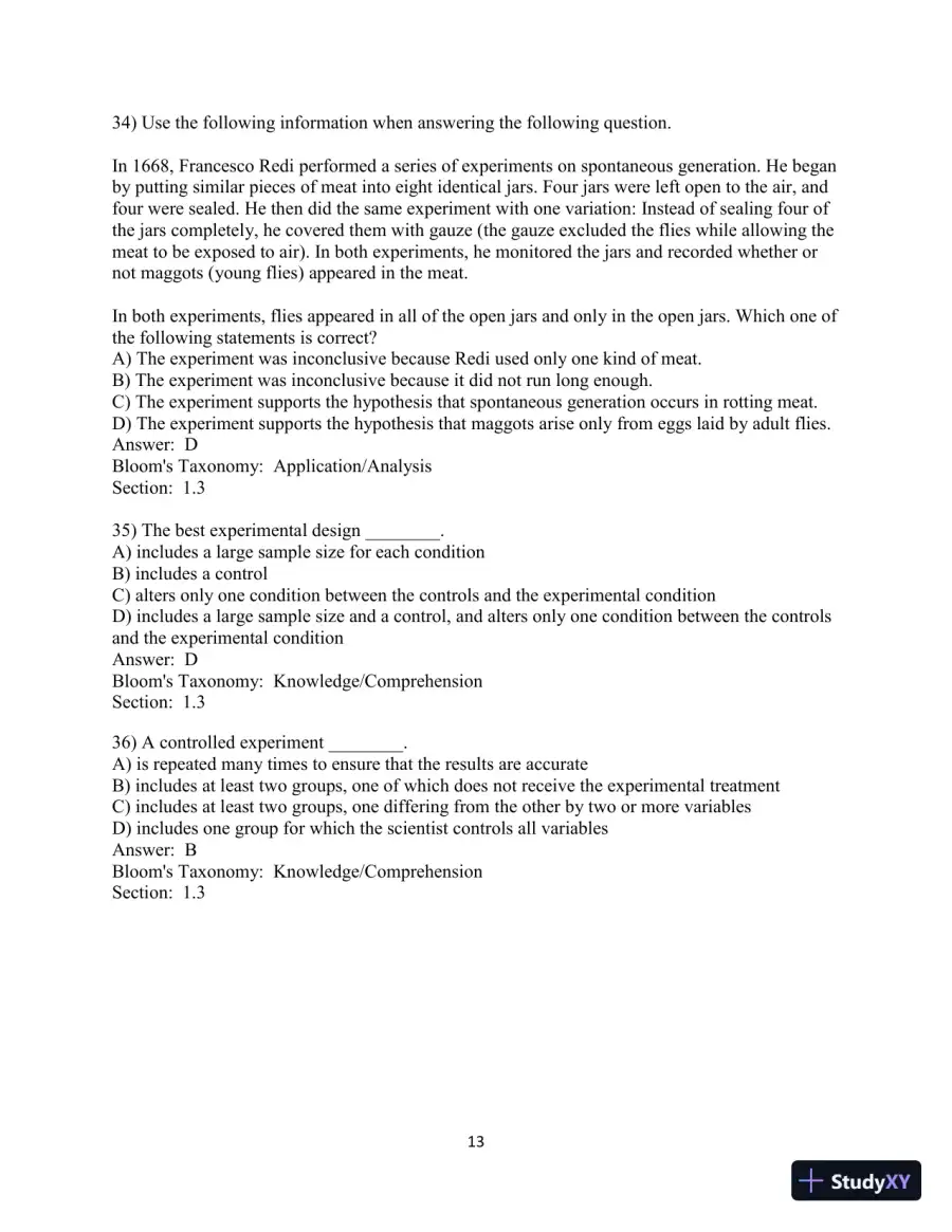 Test Bank For Campbell Biology, 11th Edition, page 14