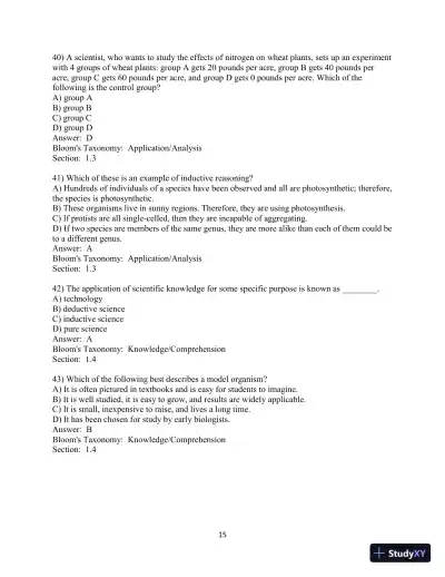 Test Bank For Campbell Biology, 11th Edition - Page 16 preview image