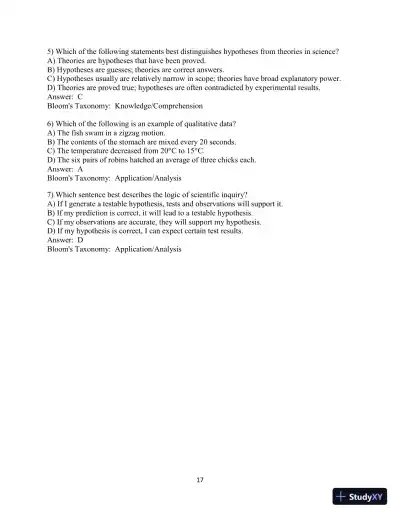 Test Bank For Campbell Biology, 11th Edition - Page 18 preview image