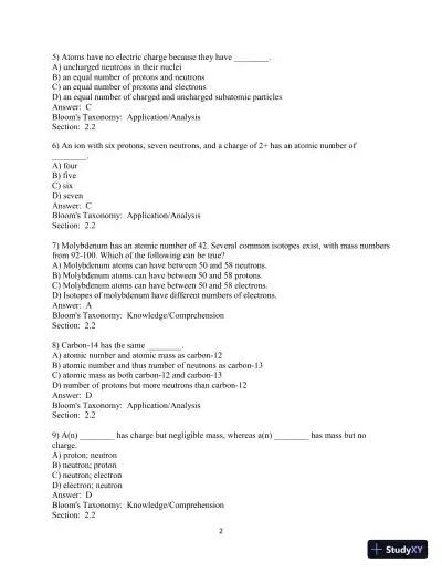 Test Bank For Campbell Biology, 11th Edition - Page 20 preview image