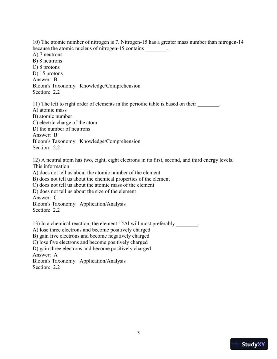 Test Bank For Campbell Biology, 11th Edition, page 21