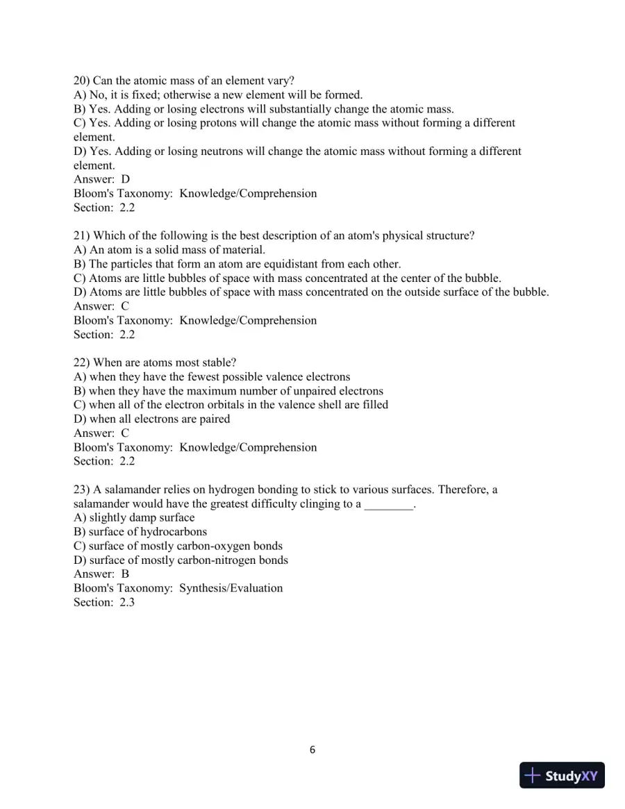 Test Bank For Campbell Biology, 11th Edition, page 24