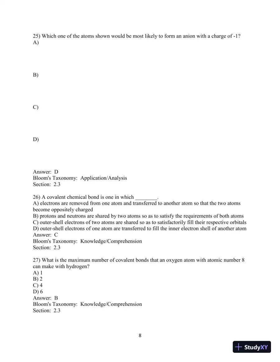 Test Bank For Campbell Biology, 11th Edition, page 26