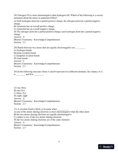 Test Bank For Campbell Biology, 11th Edition - Page 27 preview image