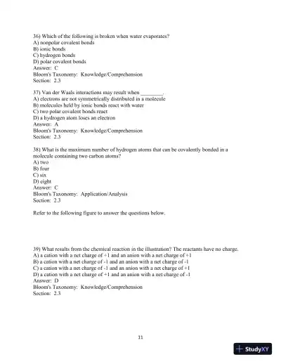 Test Bank For Campbell Biology, 11th Edition - Page 29 preview image