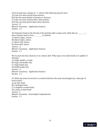 Test Bank For Campbell Biology, 11th Edition - Page 31 preview image