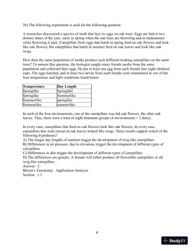 Test Bank For Campbell Biology, 11th Edition - Page 9 preview image