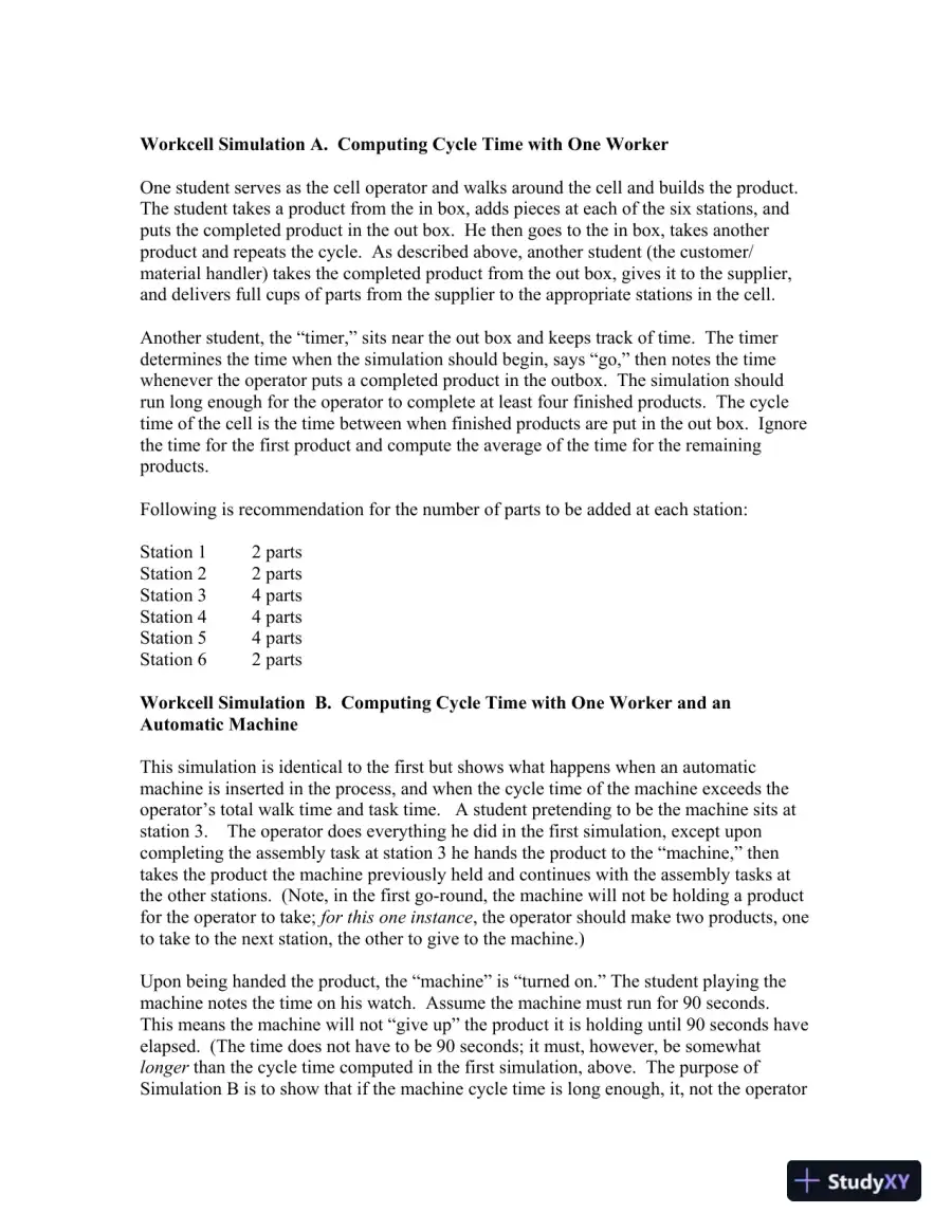 Solution Manual For Lean Production for Competitive Advantage, 1th Edition, page 8