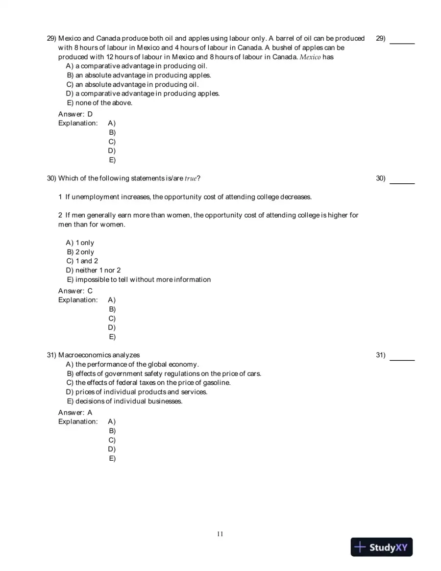 Economics For Life: Smart Choices For All?, 1st Edition Test Bank, page 12