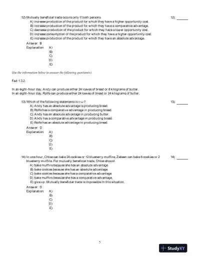Economics For Life: Smart Choices For All?, 1st Edition Test Bank - Page 6 preview image