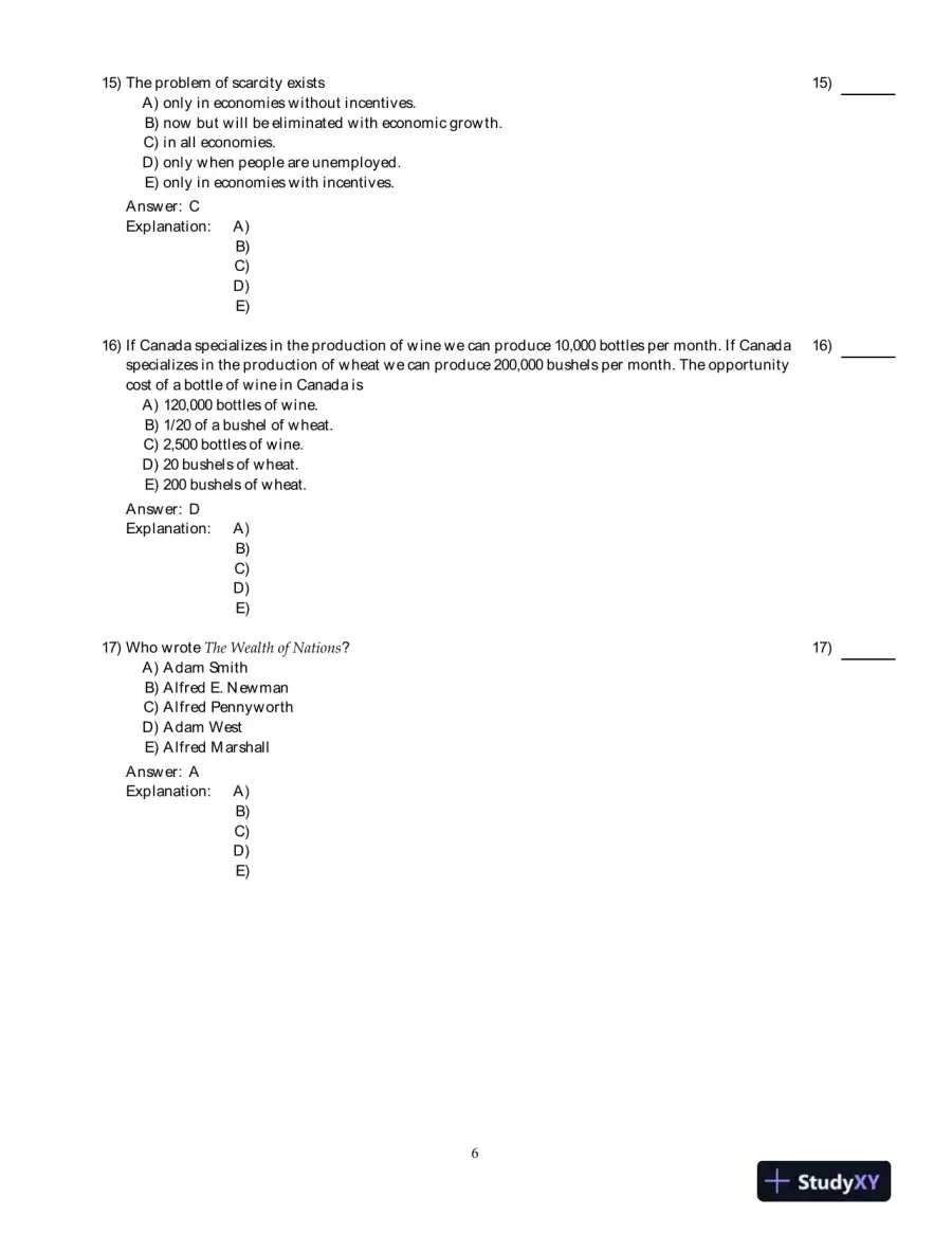 Economics For Life: Smart Choices For All?, 1st Edition Test Bank, page 7