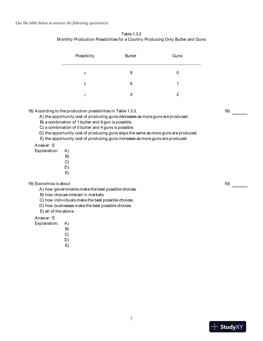 Economics For Life: Smart Choices For All?, 1st Edition Test Bank, page 8