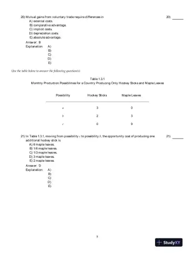 Economics For Life: Smart Choices For All?, 1st Edition Test Bank - Page 9 preview image