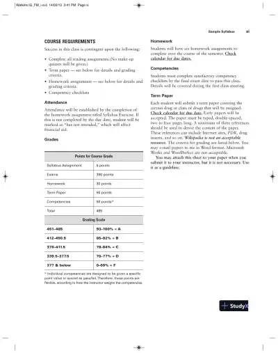 Pharmacology Clear And Simple: A Guide To Drug Classifications And Dosage Calculations , 2nd Edition Solution Manual - Page 11 preview image