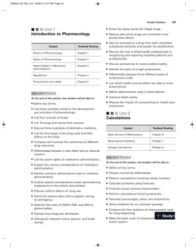 Pharmacology Clear And Simple: A Guide To Drug Classifications And Dosage Calculations , 2nd Edition Solution Manual - Page 13 preview image