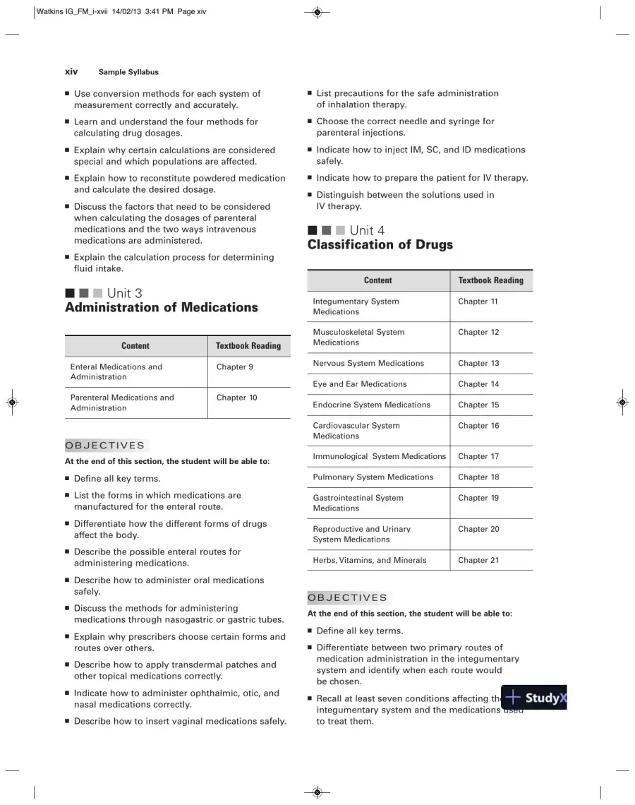 Pharmacology Clear And Simple: A Guide To Drug Classifications And Dosage Calculations , 2nd Edition Solution Manual, page 14