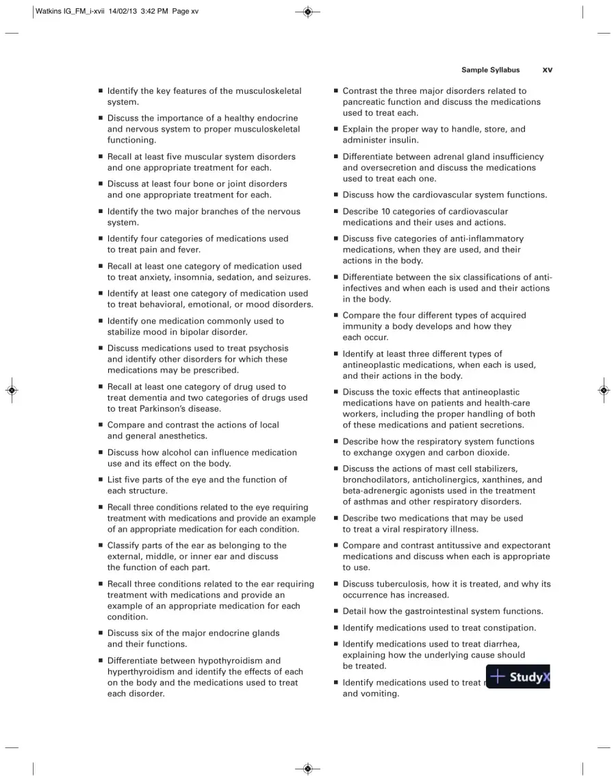 Pharmacology Clear And Simple: A Guide To Drug Classifications And Dosage Calculations , 2nd Edition Solution Manual, page 15