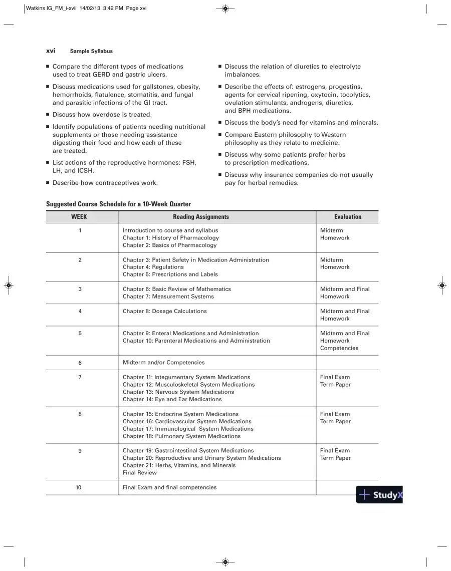 Pharmacology Clear And Simple: A Guide To Drug Classifications And Dosage Calculations , 2nd Edition Solution Manual, page 16