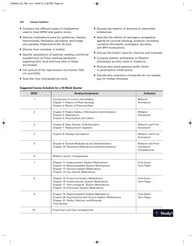 Pharmacology Clear And Simple: A Guide To Drug Classifications And Dosage Calculations , 2nd Edition Solution Manual - Page 16 preview image
