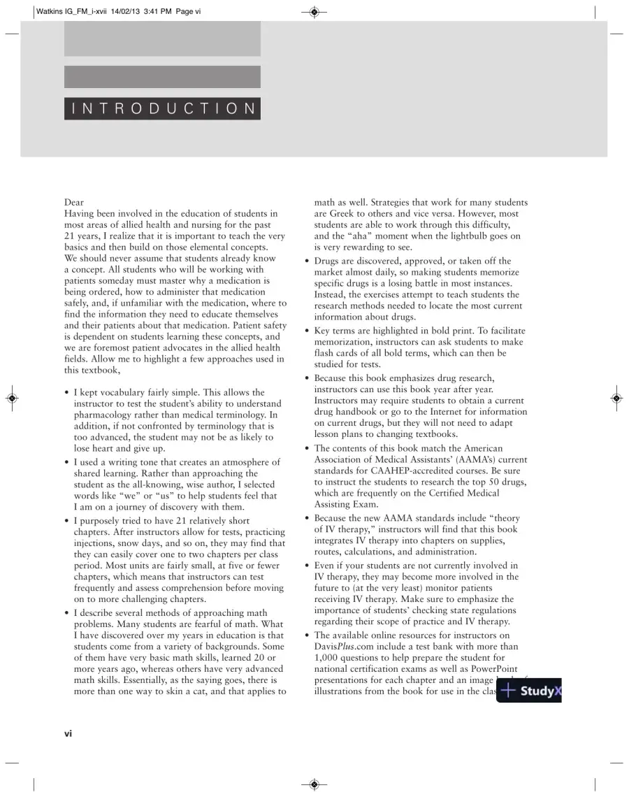 Pharmacology Clear And Simple: A Guide To Drug Classifications And Dosage Calculations , 2nd Edition Solution Manual, page 6