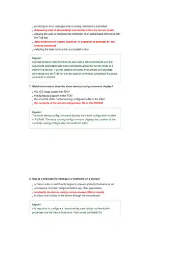 CCNA 1 Chapter 2 Exam - Page 3 preview image