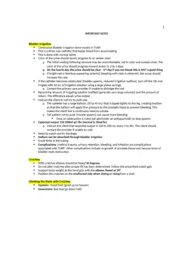 NCLEX Key Concepts - Page 1 preview image