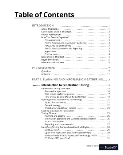 CompTIA Pentest+ Certification For Dummies (2022) - Page 10 preview image