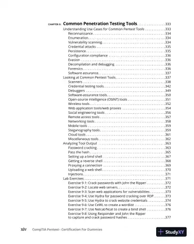CompTIA Pentest+ Certification For Dummies (2022) - Page 17 preview image