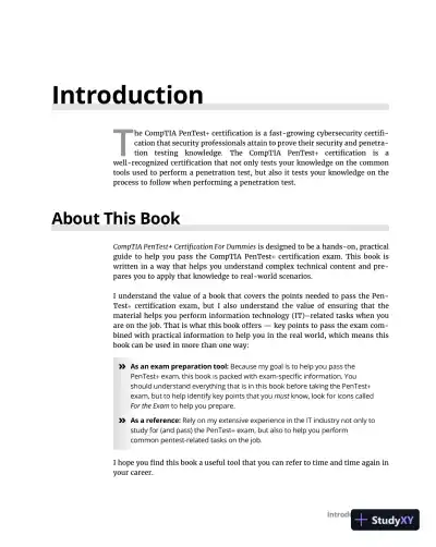 CompTIA Pentest+ Certification For Dummies (2022) - Page 22 preview image