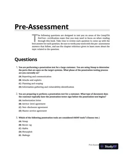 CompTIA Pentest+ Certification For Dummies (2022) - Page 28 preview image