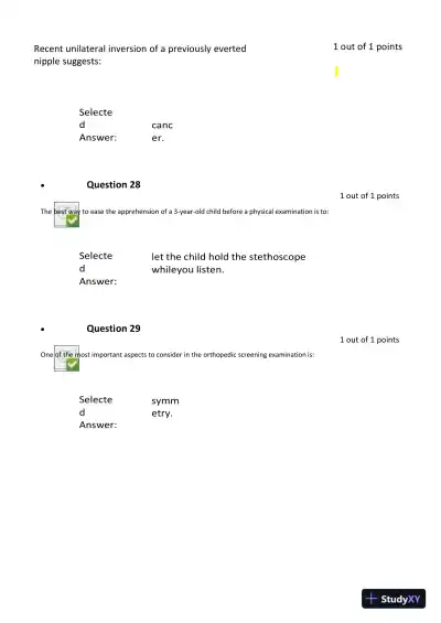 2023-2024 NURS6512 Nursing Diagnosis Final Exam With Answers (101 Solved Questions) - Page 12 preview image