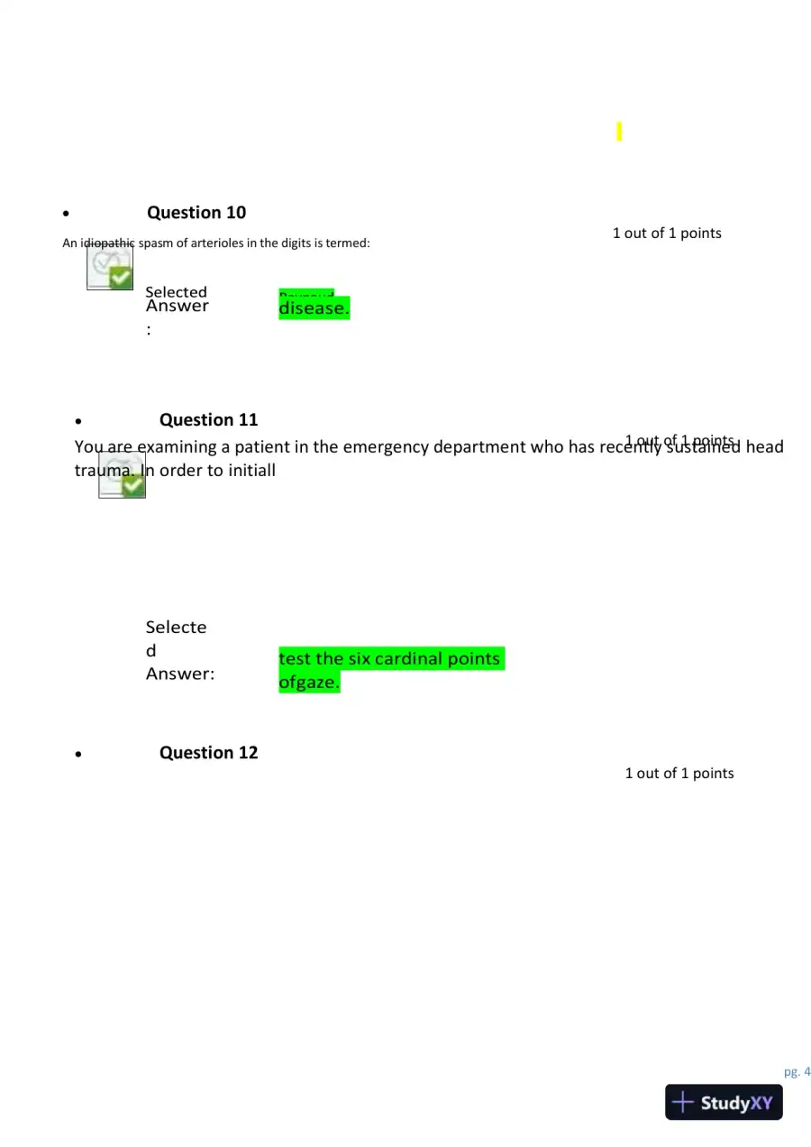 2023-2024 NURS6512 Nursing Diagnosis Final Exam With Answers (101 Solved Questions), page 5