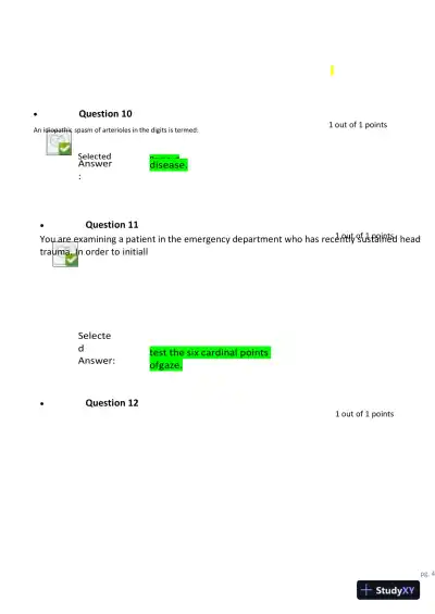 2023-2024 NURS6512 Nursing Diagnosis Final Exam With Answers (101 Solved Questions) - Page 5 preview image