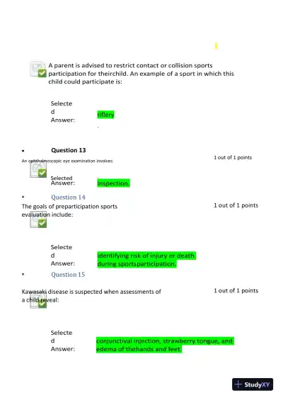 2023-2024 NURS6512 Nursing Diagnosis Final Exam With Answers (101 Solved Questions) - Page 6 preview image