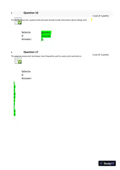 2023-2024 NURS6512 Nursing Diagnosis Final Exam With Answers (101 Solved Questions) - Page 7 preview image